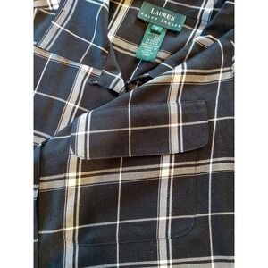 Lauren Ralph Lauren Black and White Plaid Button Down Shirt